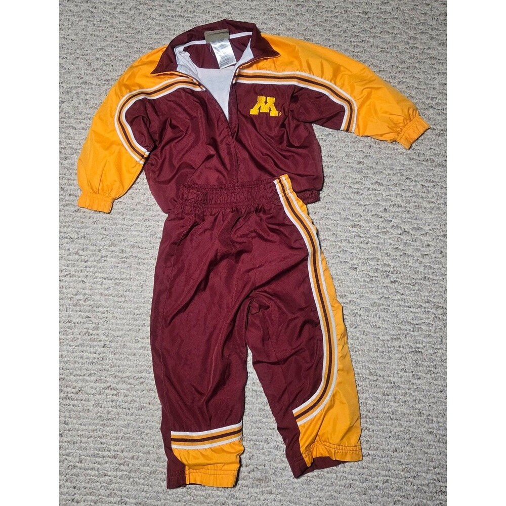 Reebok Minnesota Golden Gophers Youth Tracksuit Maroon Gold 24 Months Outfit Set
